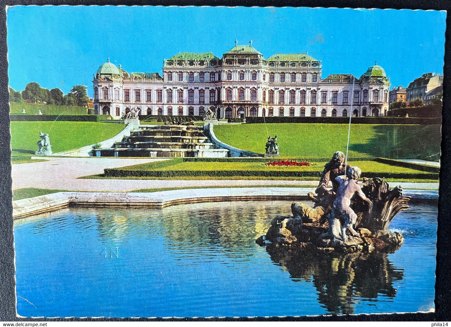 CARTE POSTALE AUTRICHE / CHATEAU DE BELVEDERE WIEN  POUR CHAMALIERES FRANCE 1980 - Belvedere