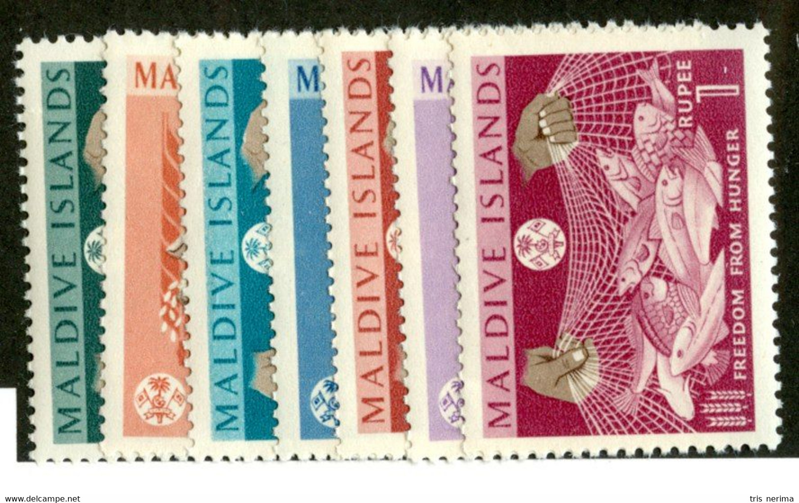 451 BCx  Maldives 1963 Scott.117/23 Mnh** ( All Offers 20% Off! ) - Maldive (...-1965)