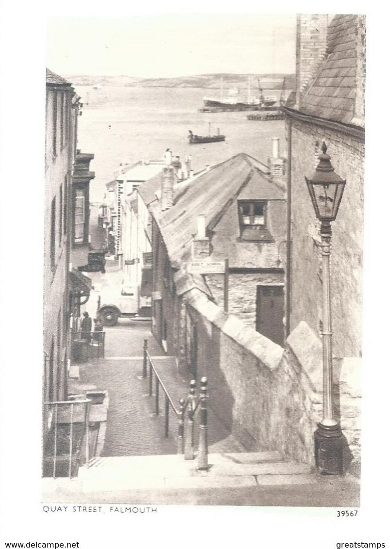 Devon   Postcard  Quay Street Falmouth Sweetman SologrAPH UNUSED - Falmouth