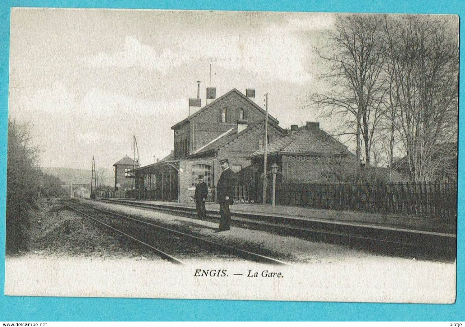 * Engis (Liège - Luik - La Wallonie) * La Gare, Railway Station, Statie, Bahnhof, Station, Intérieur, Animée, Unique - Engis