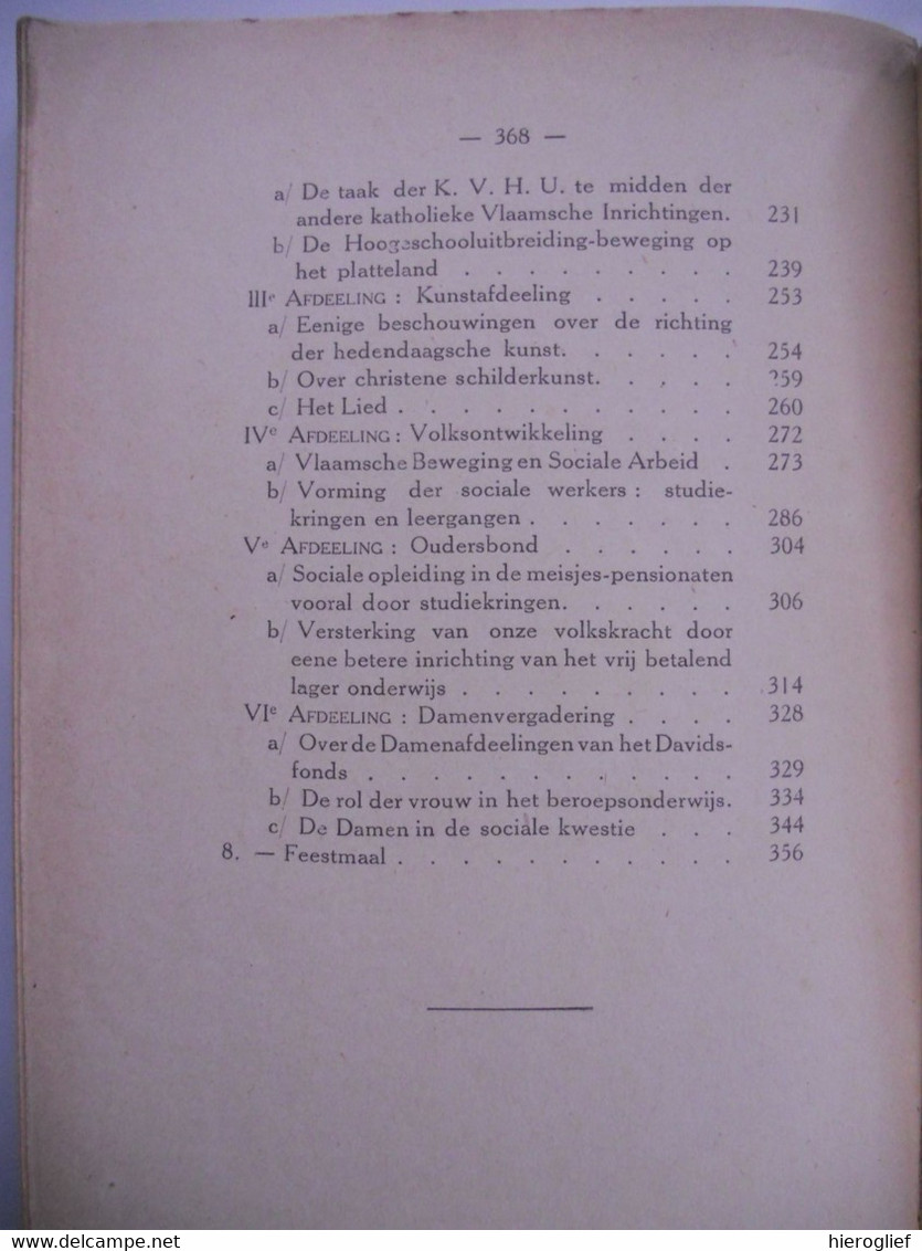 Handelingen vh CONGRES vh DAVIDSFONDS gehouden te ANTWERPEN oogst 1912 / druk Brugge Houdmont Carbonez