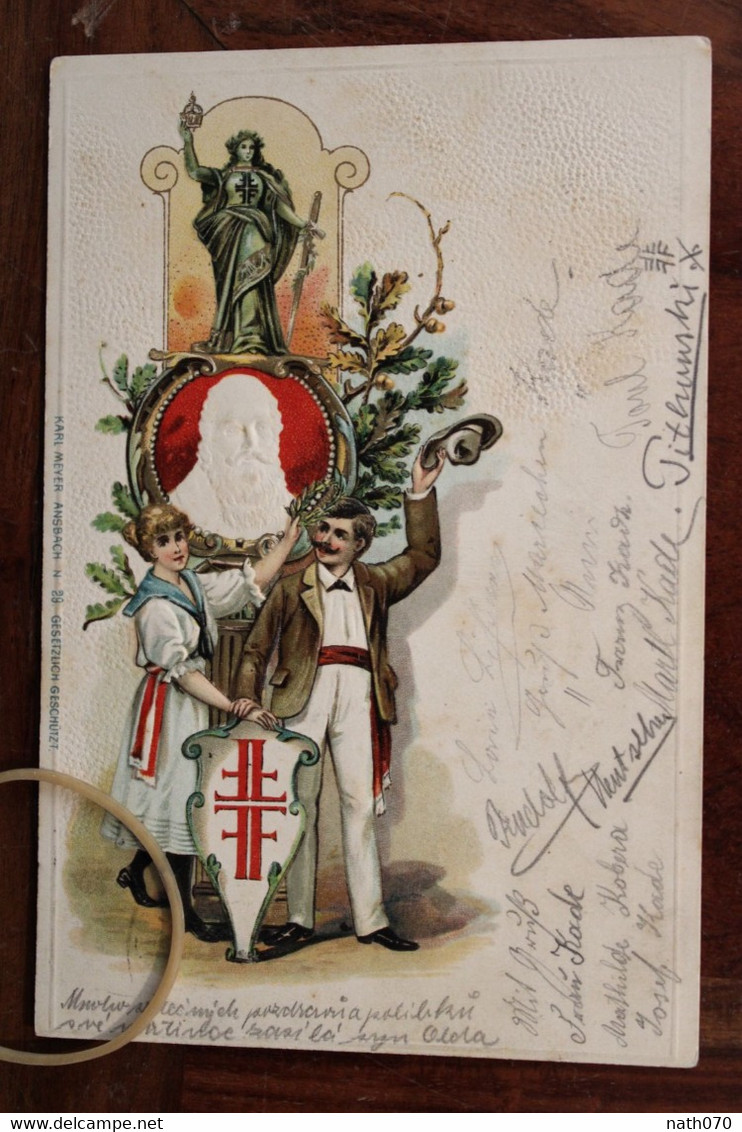 Ak CPA 1911 Filippsdorf Filipov Gruss Aus Deutsches Reich Litho Turnerfest Gut Heil Osterreich Empire - Sudeten