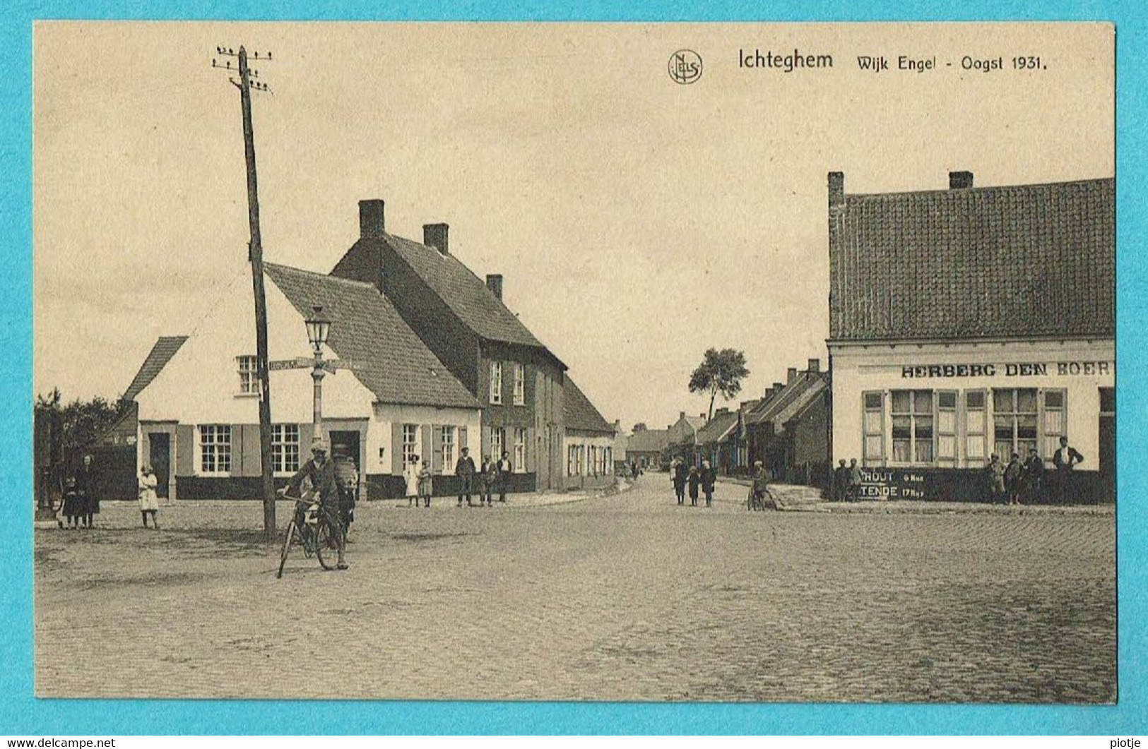 * Ichtegem (West Vlaanderen) * (Nels, Uitg Wwe V. Knockaert) Wijk Engel, Oogst 1931, Herberg Den Boer, Café, Unique - Ichtegem