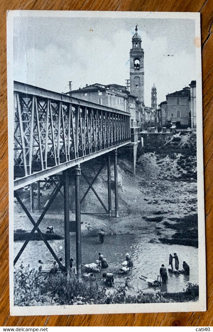 FAENZA - PONTE DI FERRO SUL FIUME LAMONE  - LAVANDIE NEL FIUME  - N.V. - Faenza