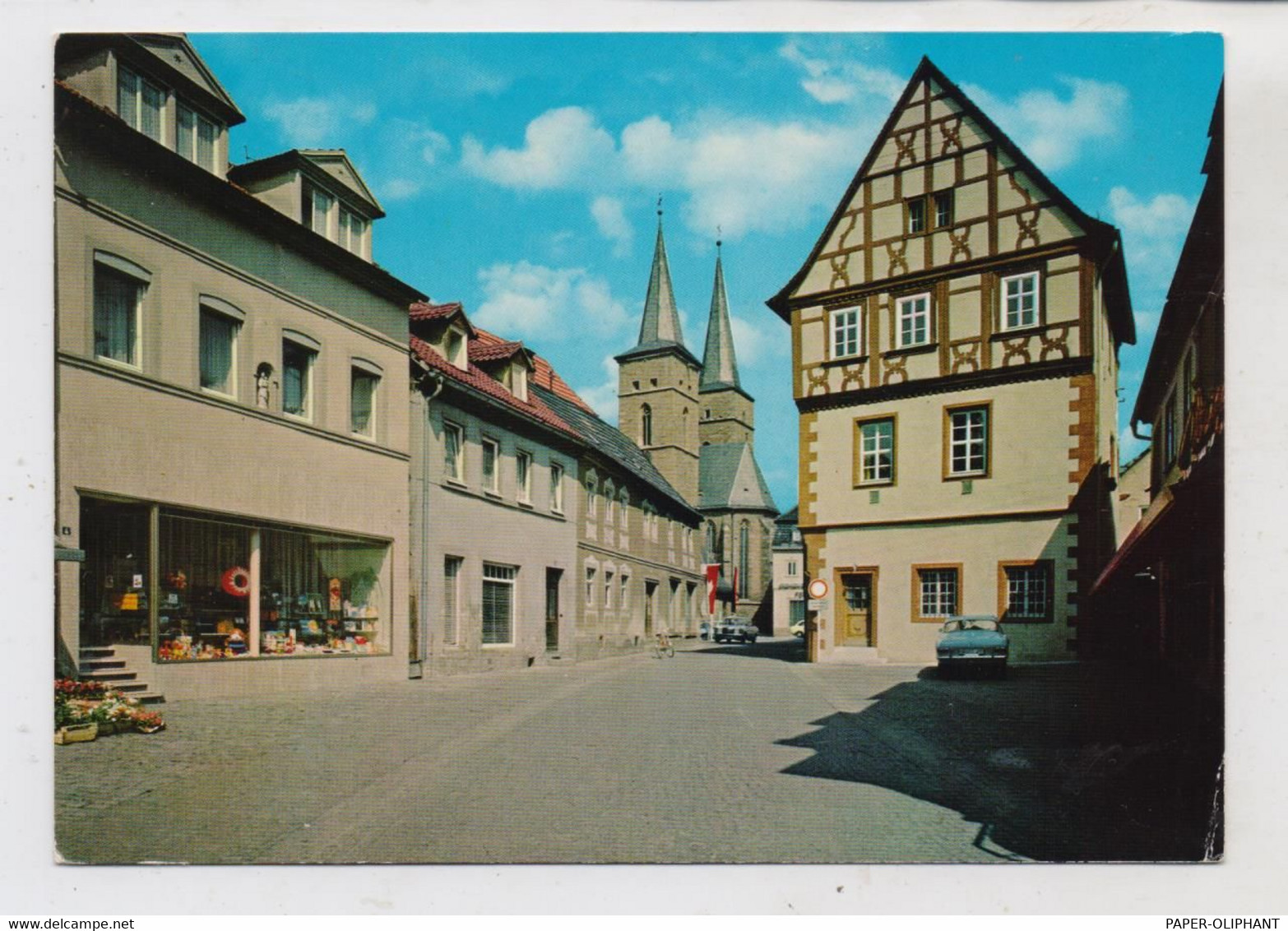 8723 GEROLZHOFEN, Strassenpartie Spitalstrasse, OPEL KADETT - Gerolzhofen