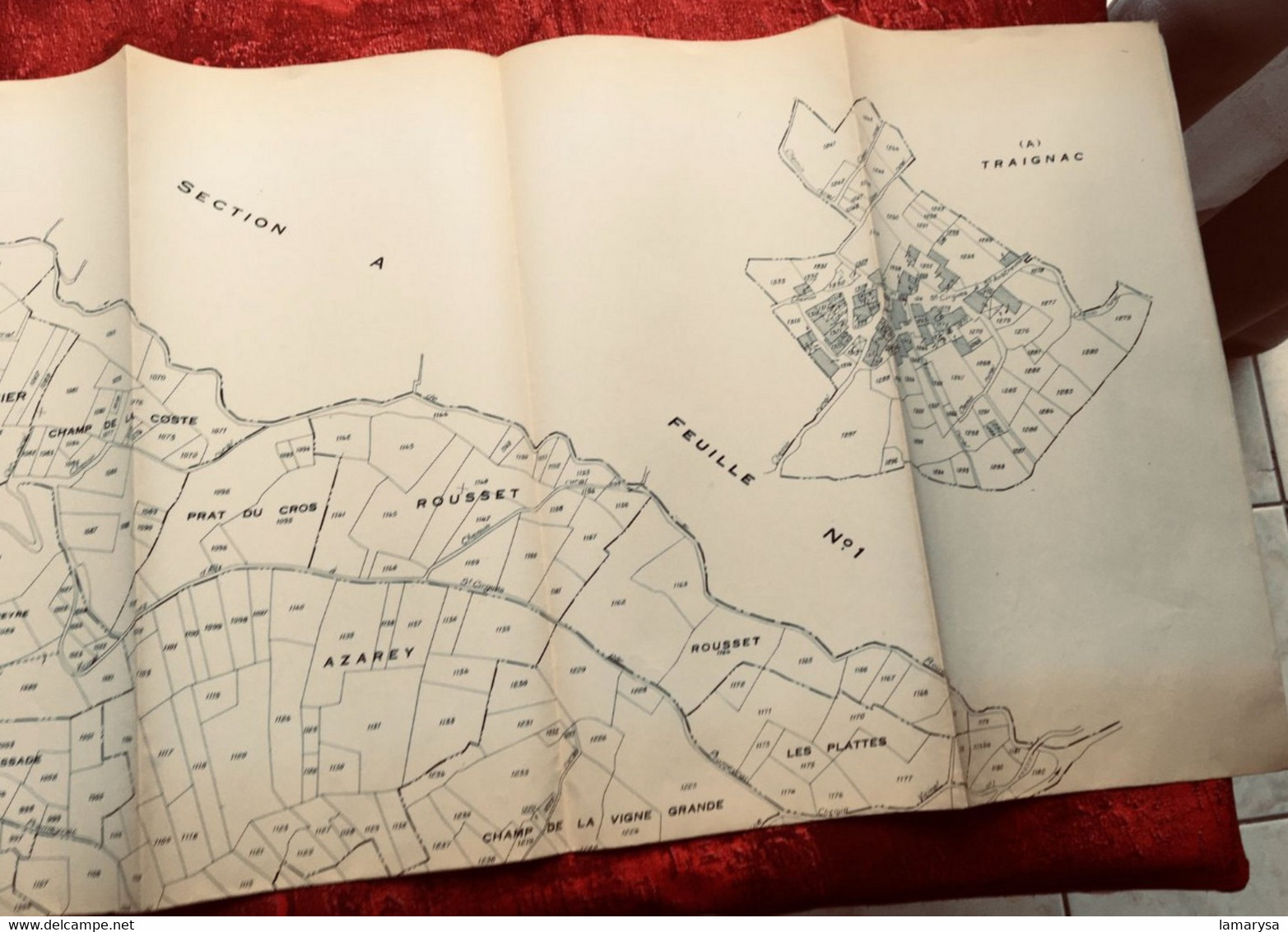 1954-Saint-Cirgues Haute Loire Carte Plan Section B  Dite De Promeyrat - Traignac & Fougères-feuille Dressée En 1835- - Andere Plannen