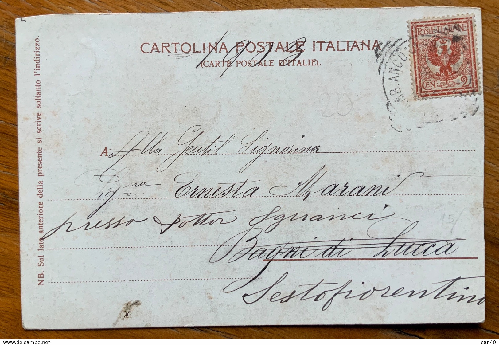 FAENZA - PROSPETTIVA DEL PASSEGGIO PUBBLICO  - VIAGGIATA  1902 CON AMB. ANCONA BOLOGNA - Faenza