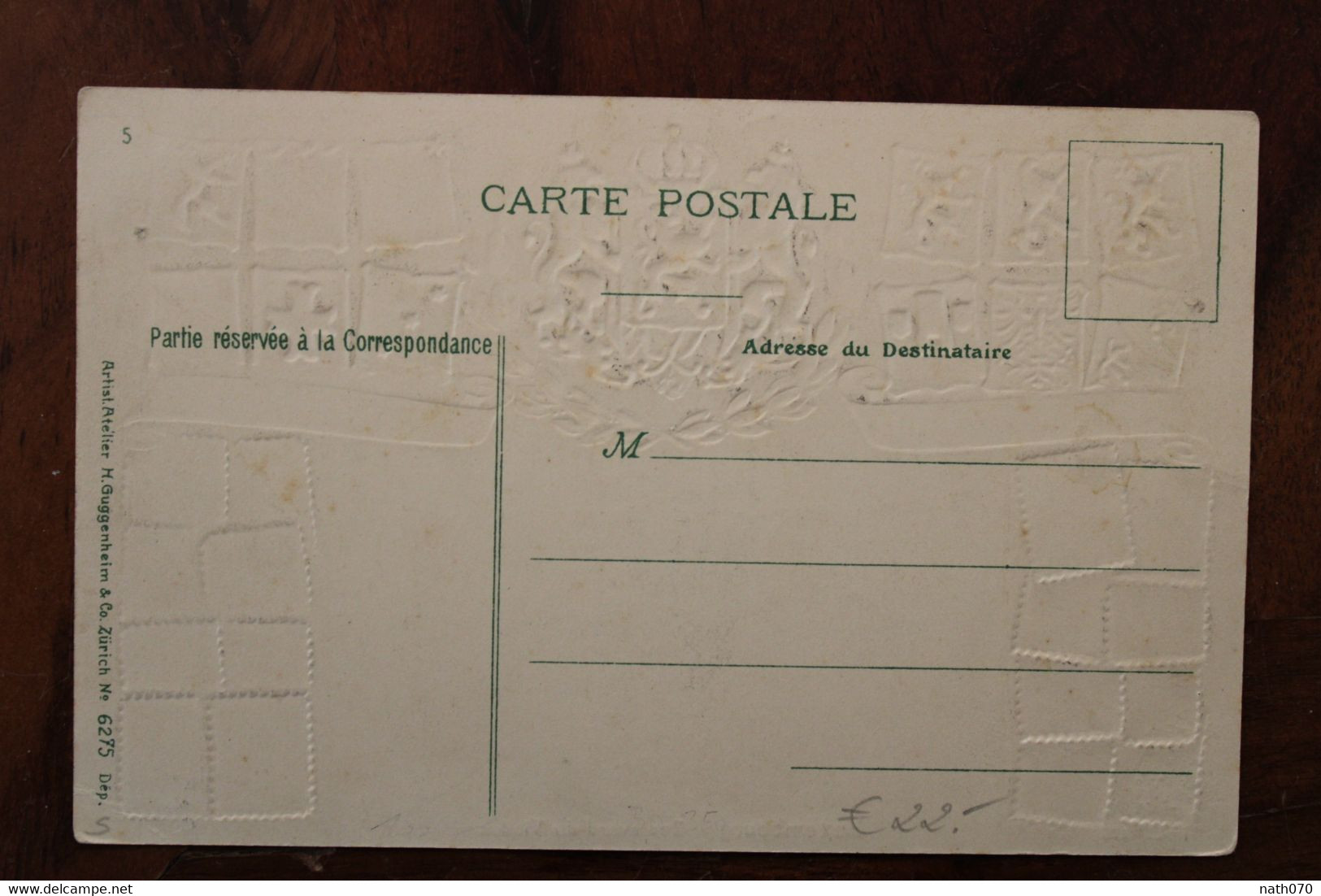 CPA Ak 1900's Luxembourg Boulevard Du Viaduc Carte Timbres Gaufrée - Other & Unclassified