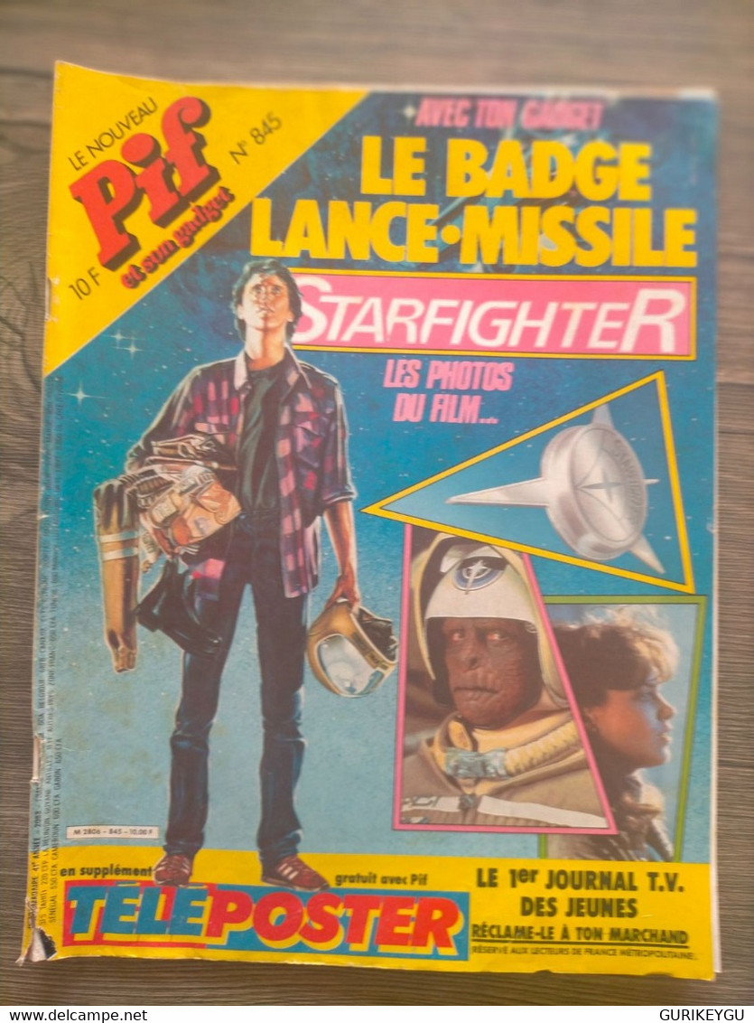 PIF GADGET N° 845 Pub BANANIA Les Maitres  De L'univers LUCKY LUKE Dégaine Et Dégomme Chewing-gum Malabar STARFIGHTER - Pif & Hercule