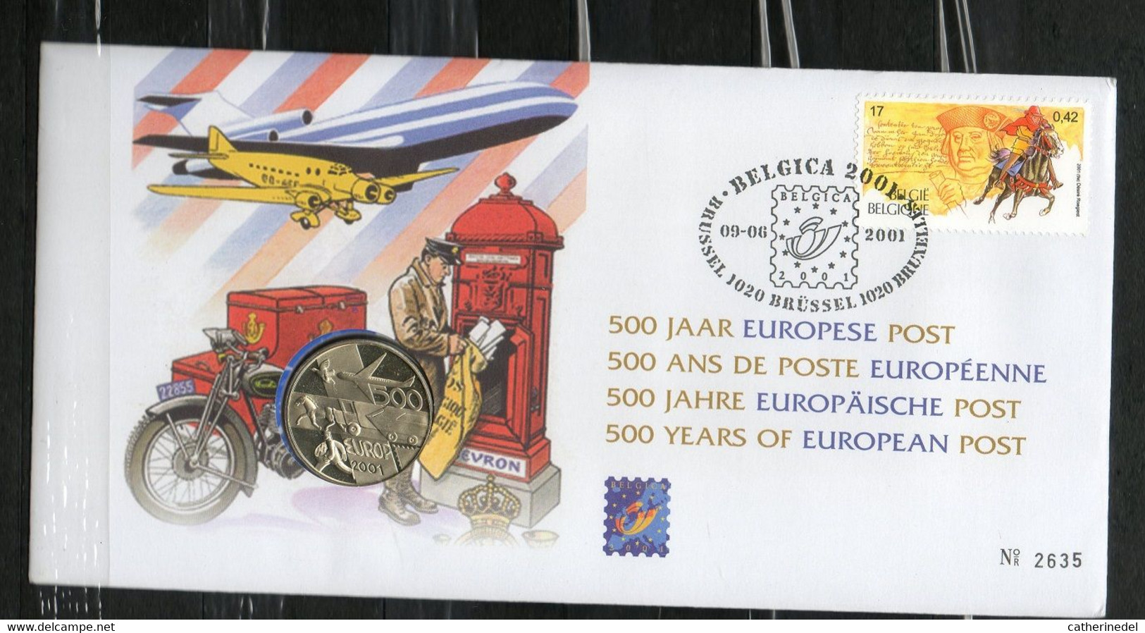 Année 2001 : 2996 - Numisletter : 50 Ans De Poste Européenne - Numisletter