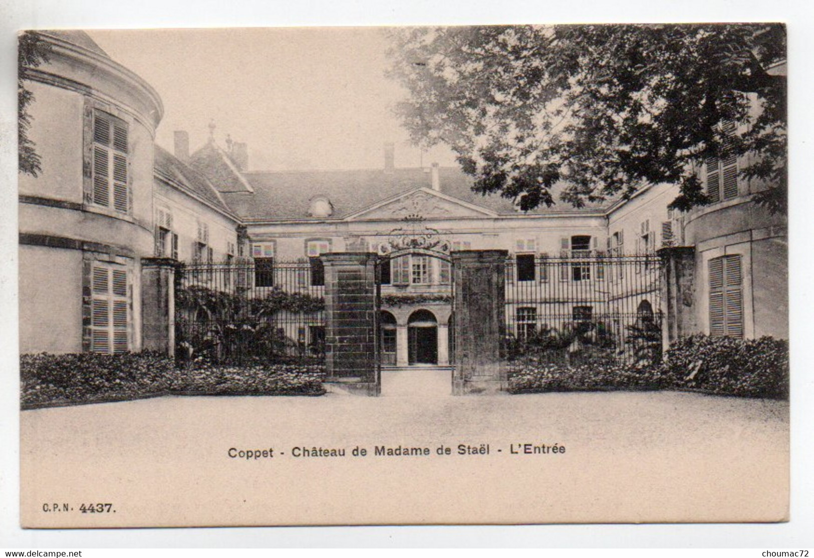 (Suisse) Vaud 158, Coppet, CPN 4437, Château De Madame Staël, L'entrée - Coppet