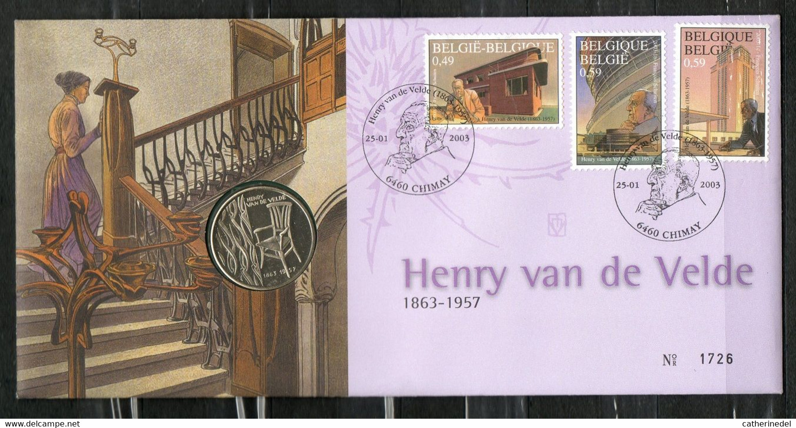 Année 2003 : 3146-3148 - Numisletter : Henry Van De Velde - Numisletters