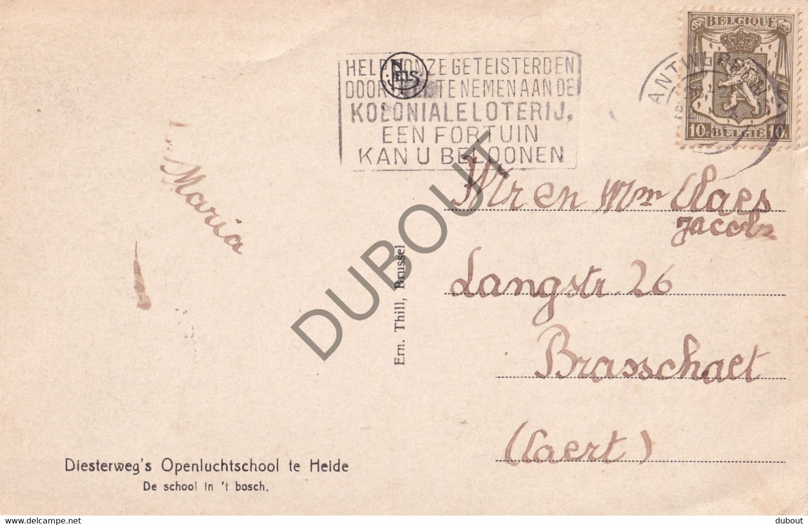 Postkaart/Carte Postale - Heide-Kalmthout - Diesterweg's Openluchtschool  (C3718) - Kalmthout