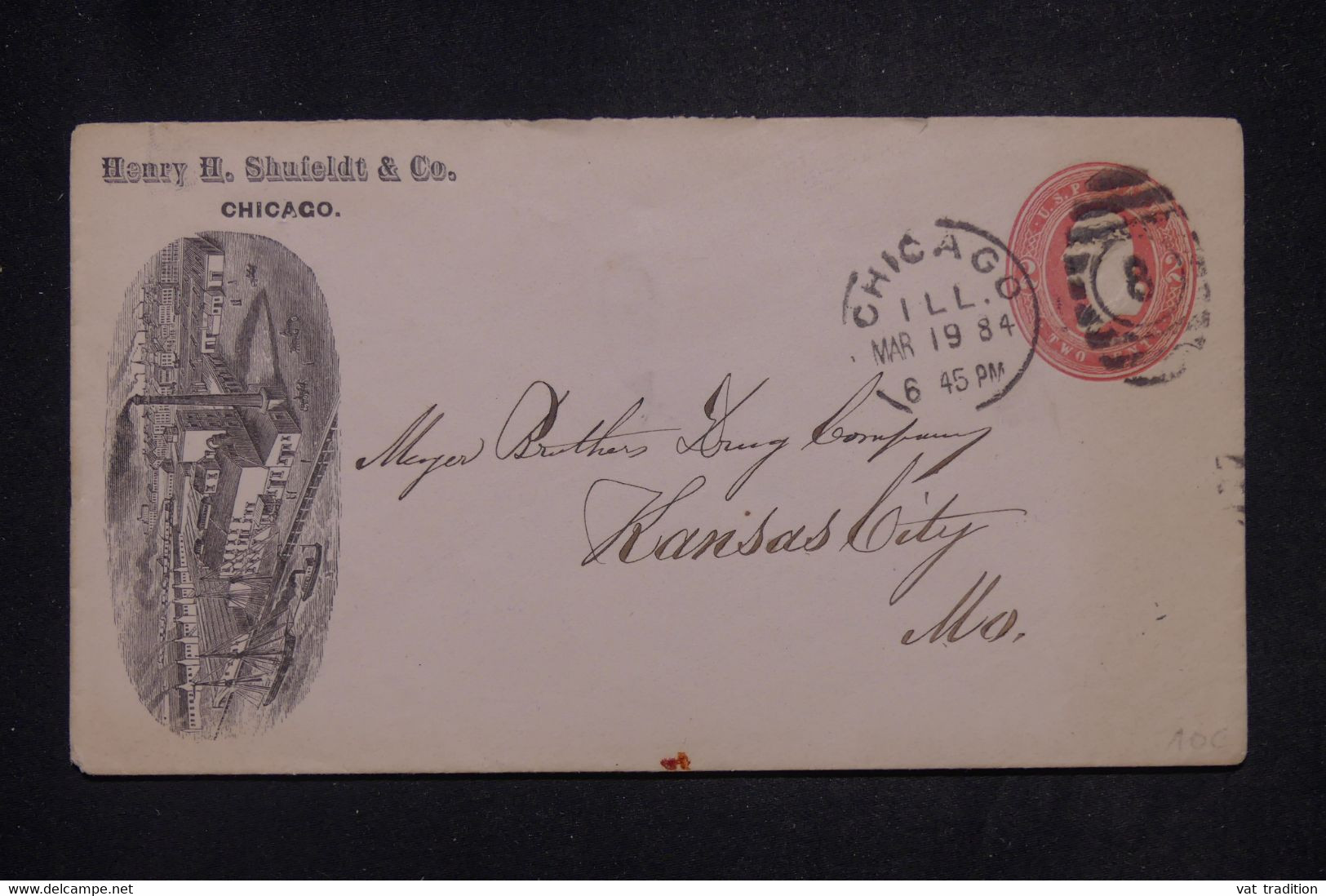 ETATS UNIS - Entier Postal Commercial De Chicago Pour Kansas City En 1884 - L 141421 - ...-1900