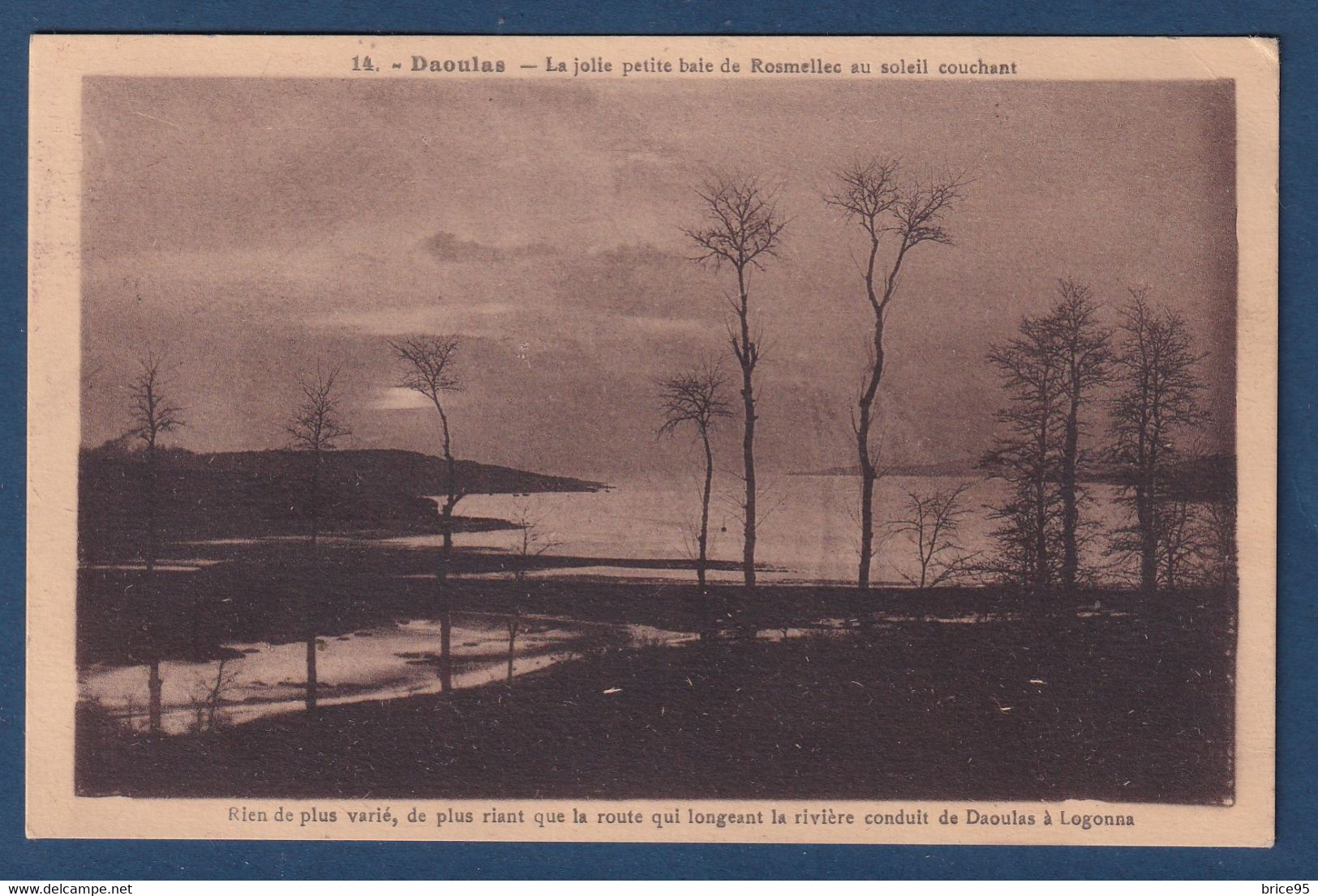 France - Carte Postale - CPA - Daoulas - La Jolie Petite Baie De Rosmellec Au Soleil Couchant - Daoulas