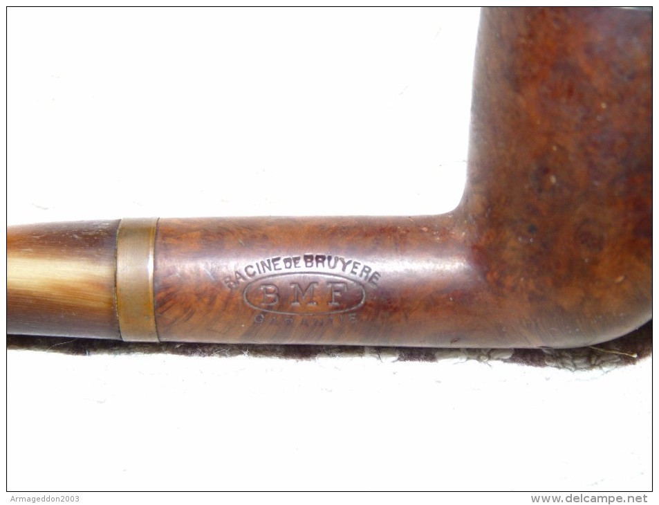 VINTAGE ANCIEN PIPE RACINE DE BRUYÈRE GARANTI BMF RENOVA AUTOMATIQUE - Pipes En Bruyère