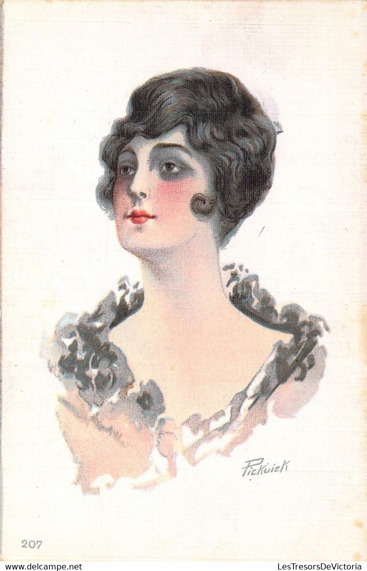 Illustrateur - Pickuiek - Portrait De Femme - Colorisé - Revis Stamca - Carte Postale Ancienne - Other & Unclassified