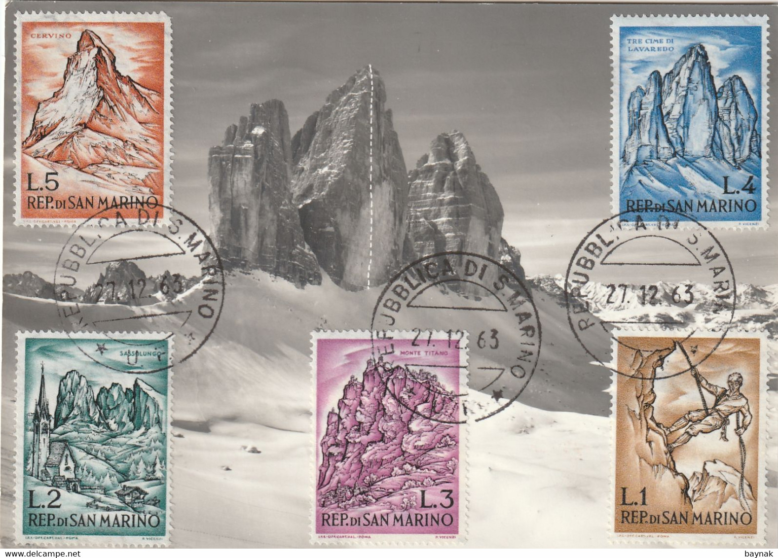 SM2   --  CARTE MAXIMUM  --   SAN MARINO  --  TRE CIME  DI LAVAREDO - San Marino