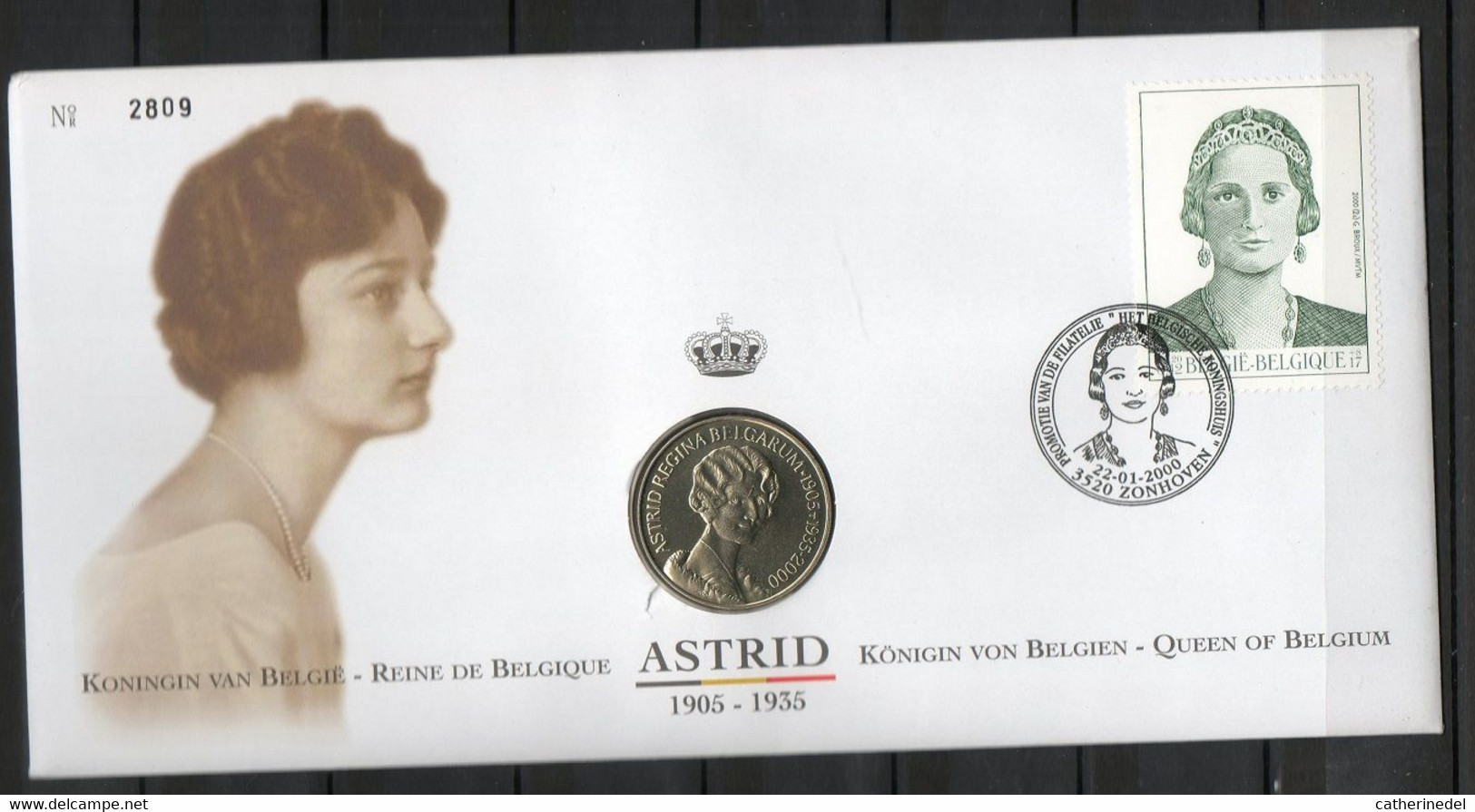Année 2000 : 2968 - Numisletter : Astrid Reine De Belgique - Numisletters