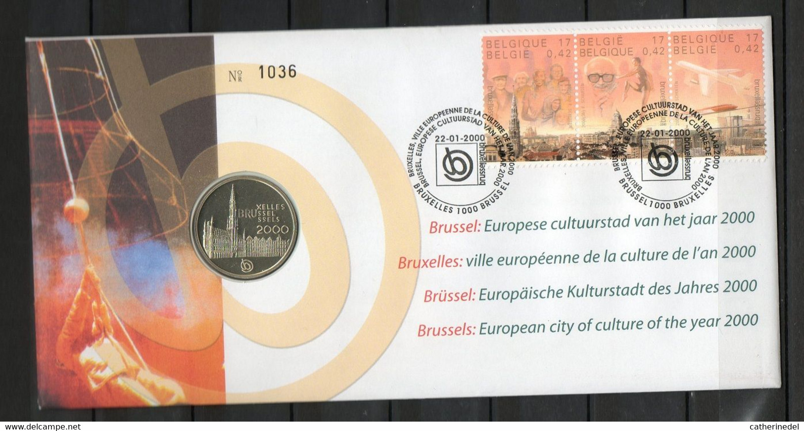 Année 2000 : 2882-2884 - Numisletter : Bruxelles : Ville Européenne De La Culture De L'an 2000 - Numisletters