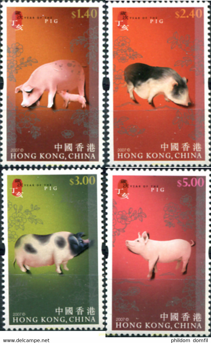 324231 MNH HONG KONG 2007 AÑO LUNAR CHINO - AÑO DEL CERDO - Colecciones & Series