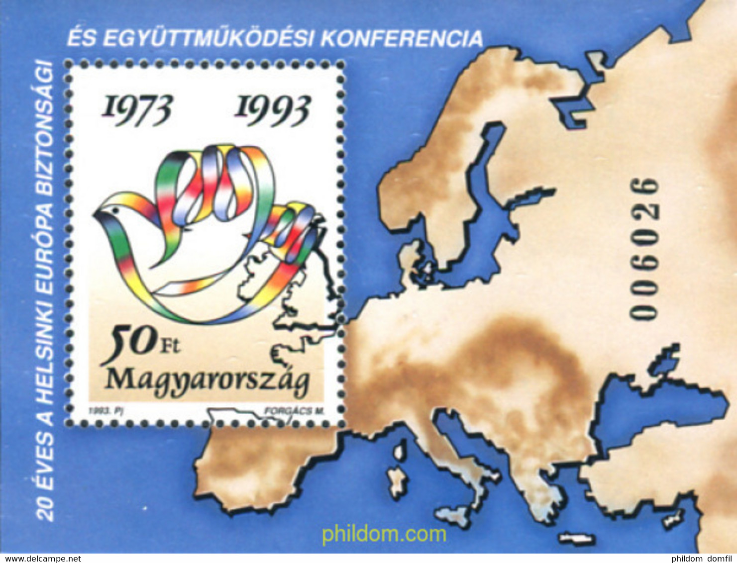 325770 MNH HUNGRIA 1993 CONFERENCIA SEGURIDAD EUROPEA - Usati