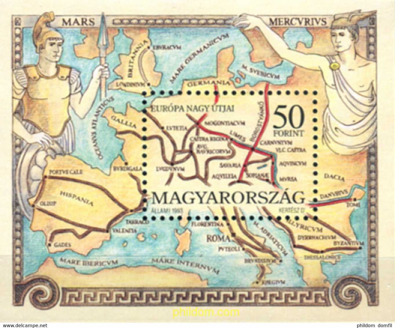 325772 MNH HUNGRIA 1993 RUTAS ROMANAS - Used Stamps