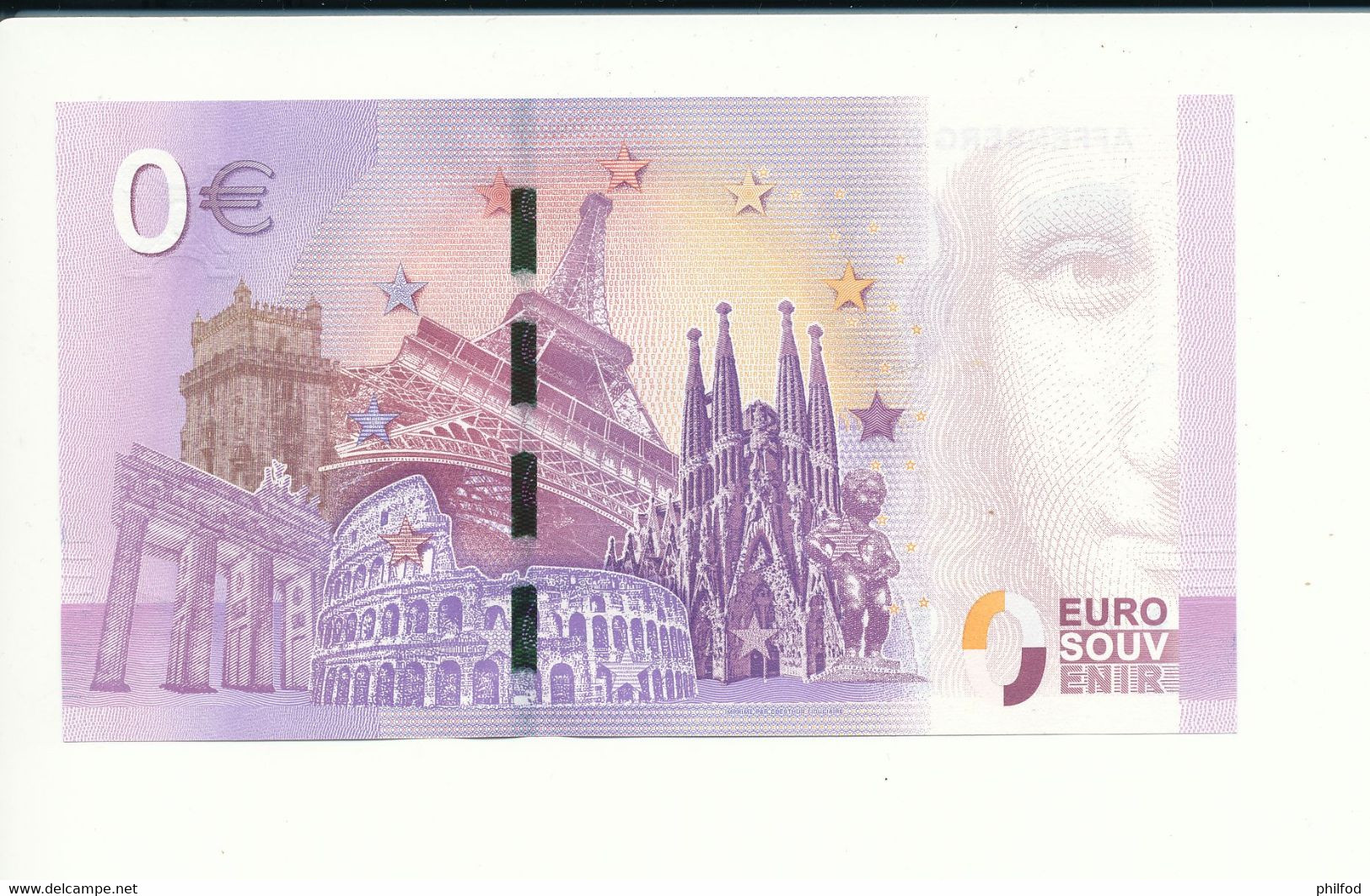 Billet Souvenir - 0 Euro - XEJB - 2017-1 - AFFENBERG SALEM - N° 16322 - Billet épuisé - Kiloware - Banknoten