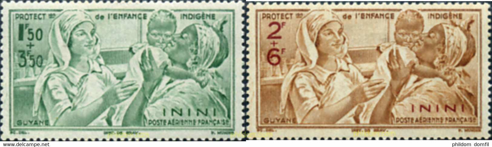 344606 HINGED ININI 1942 PROTECCCION DE LA INFANCIA - Used Stamps