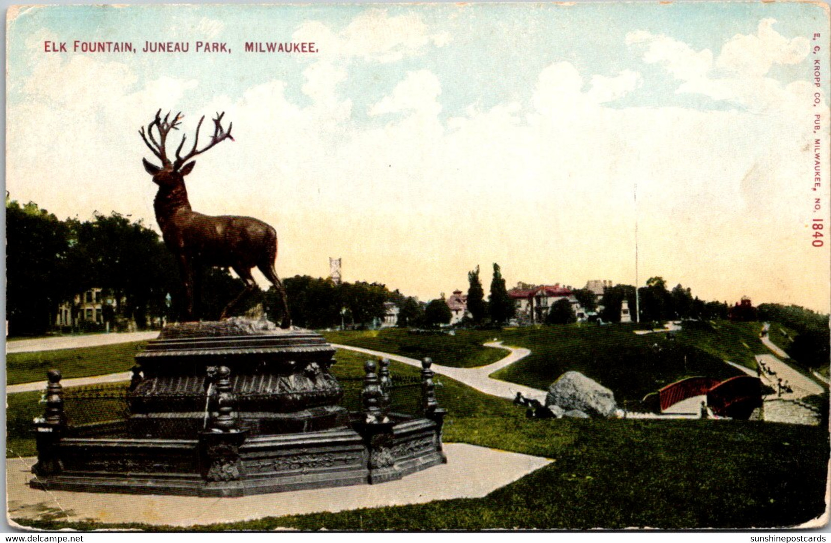 Wisconsin Milwaukee Juneau Park Elk Fountain - Milwaukee