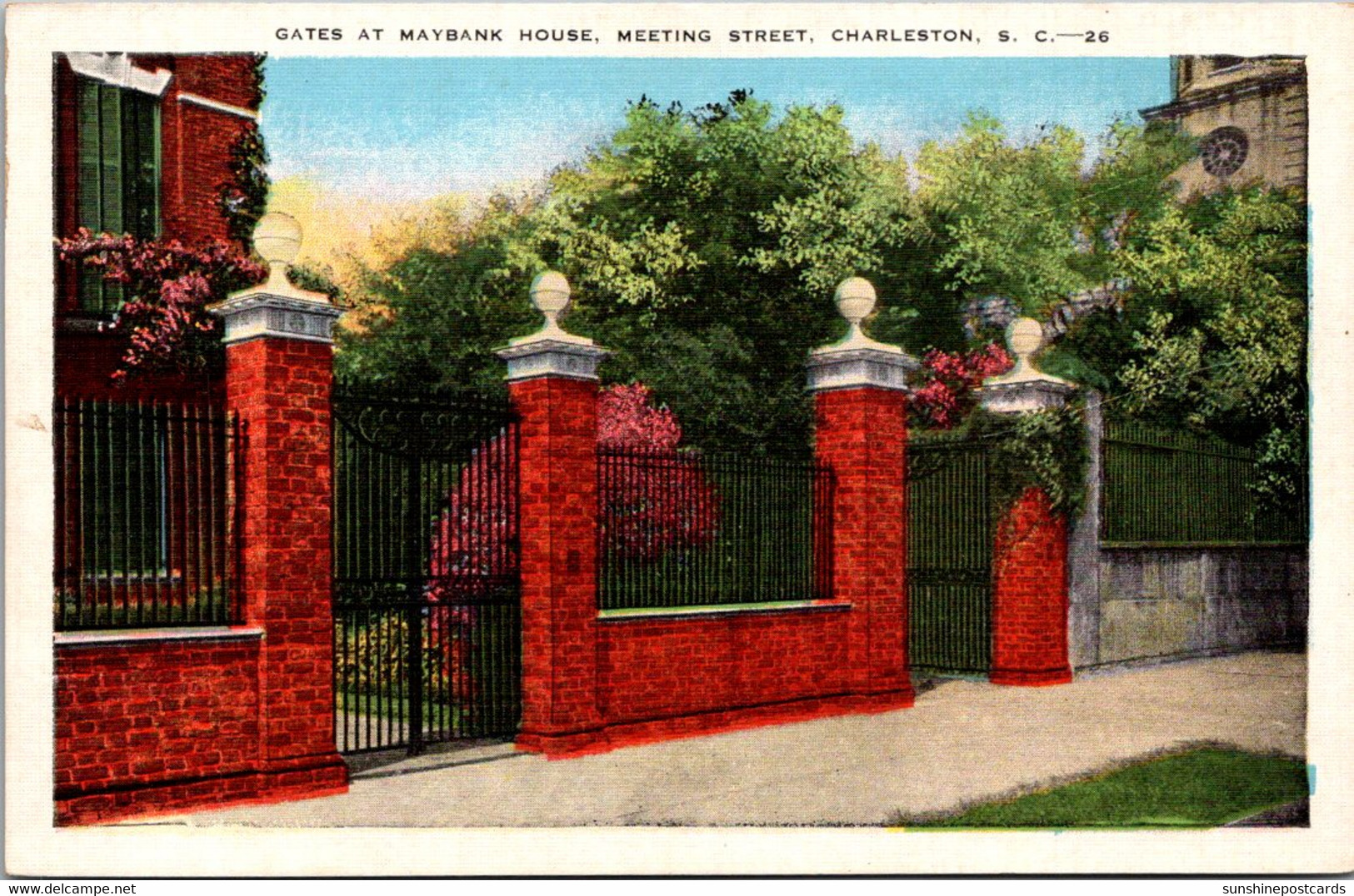 South Carolina Charleston Meeting Street Gates At Maybank House - Charleston