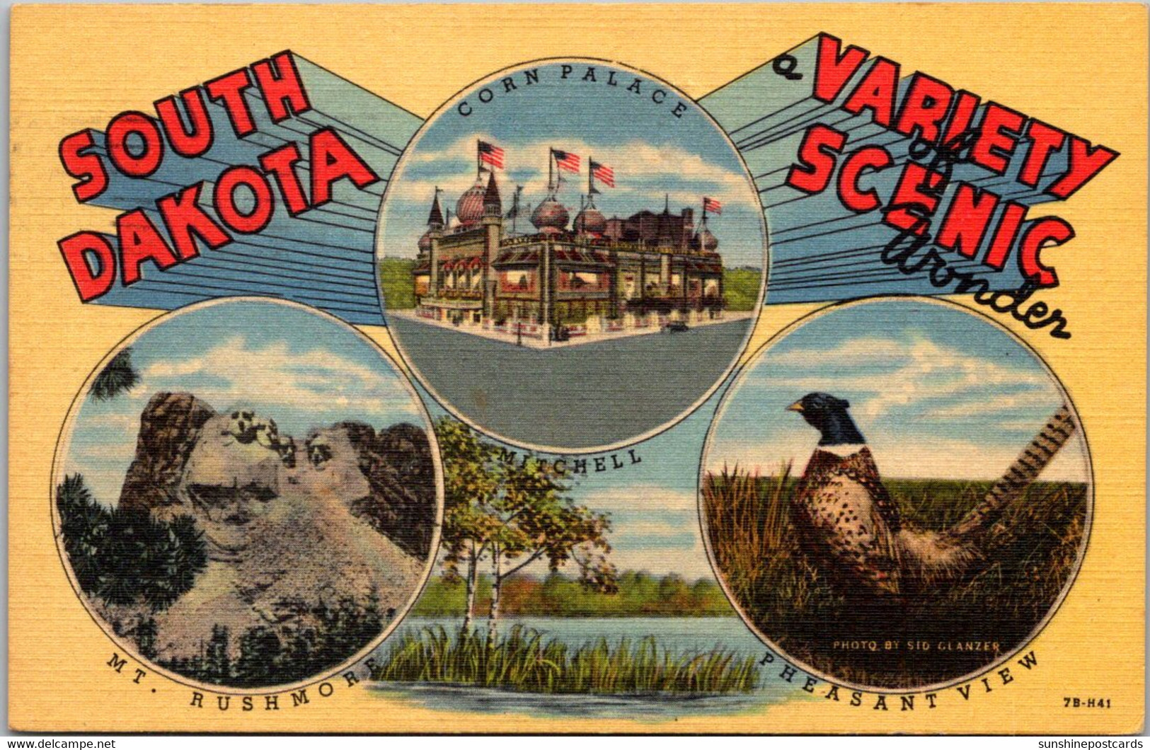 South Dakota A Variety Of Scenic Wonder Multi View 1947 Curteich - Sonstige & Ohne Zuordnung