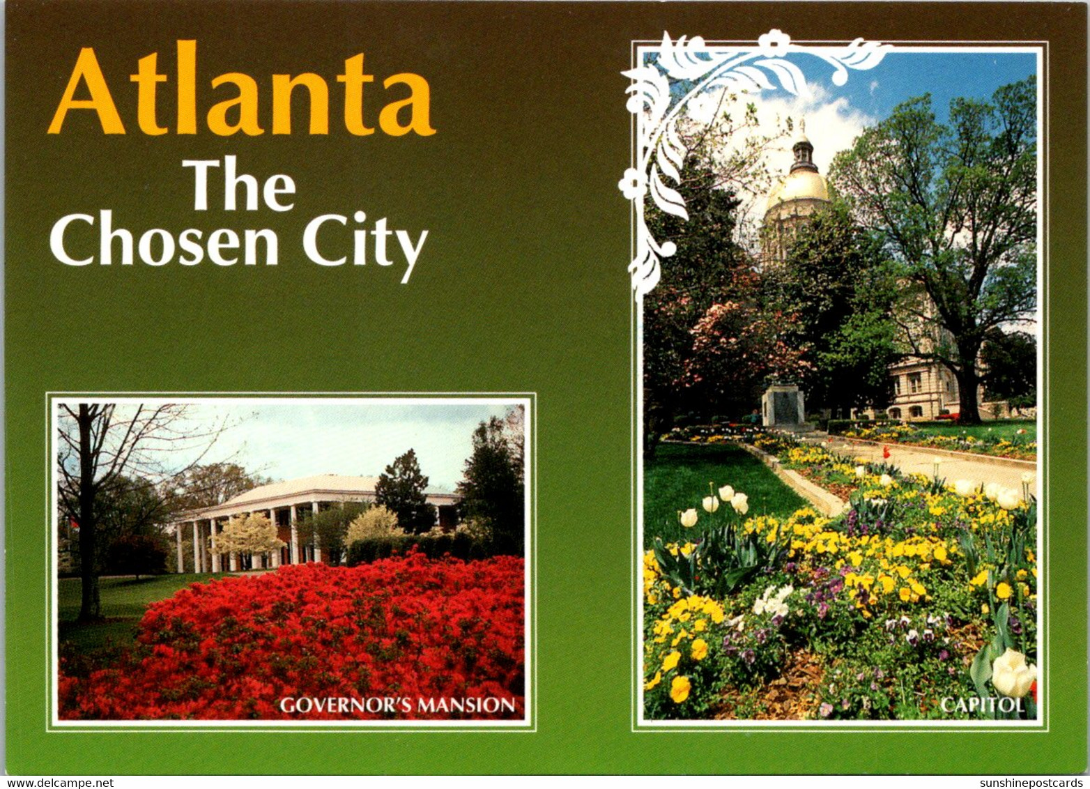 Georgia Atlanta Multi View Showing State Capitol Building And Governor's Mansion - Atlanta