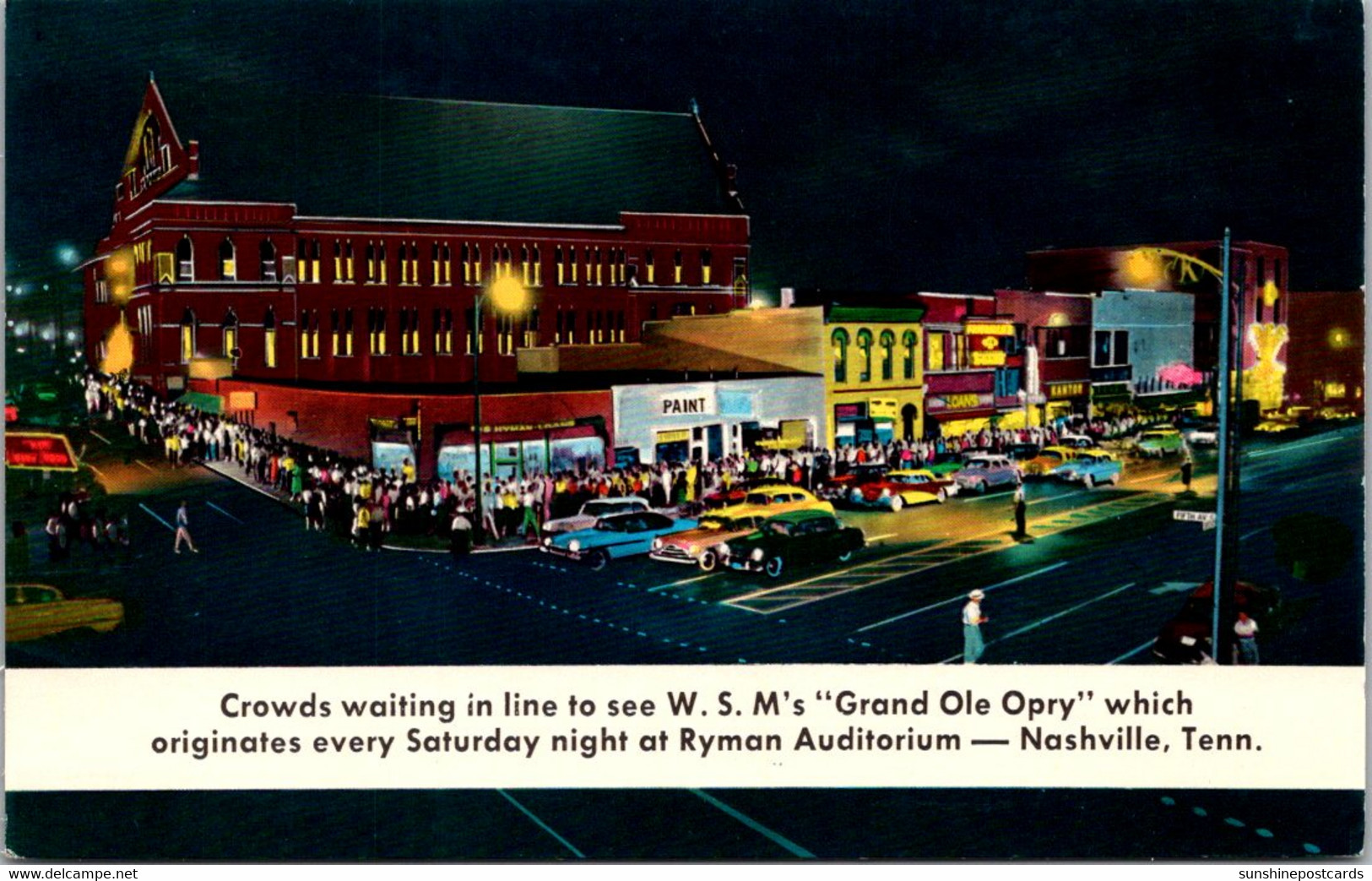 Tennessee Nashville Ryman Auditorium Crowds In Line Waiting To See The "Grand Ole Opry" - Nashville