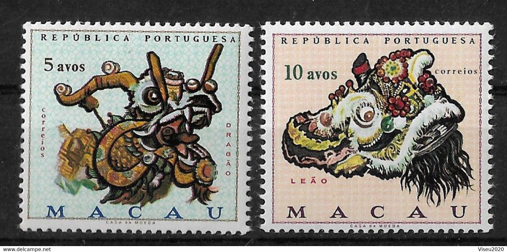 Macau 1971 Af 426-427 - Chinese Carnival Masks MNH - Gebraucht