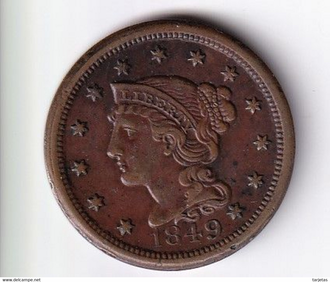 MONEDA DE ESTADOS UNIDOS DE 1 CENT DEL AÑO 1849 (COIN) - 1840-1857: Braided Hair