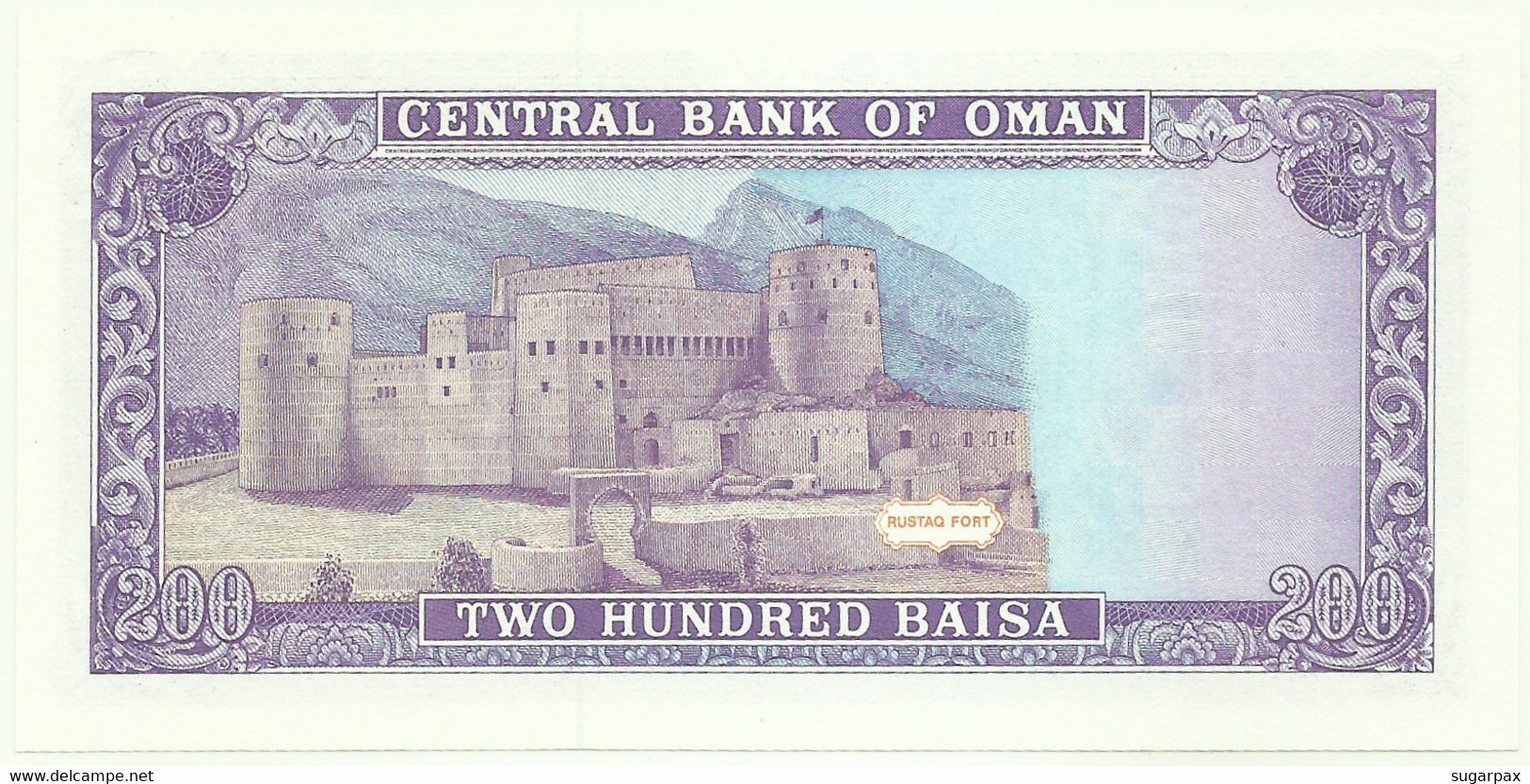 Oman - 200 Baisa - 1987 / AH1408 - Pick 23.a - Unc. - Central Bank Of Oman - Oman