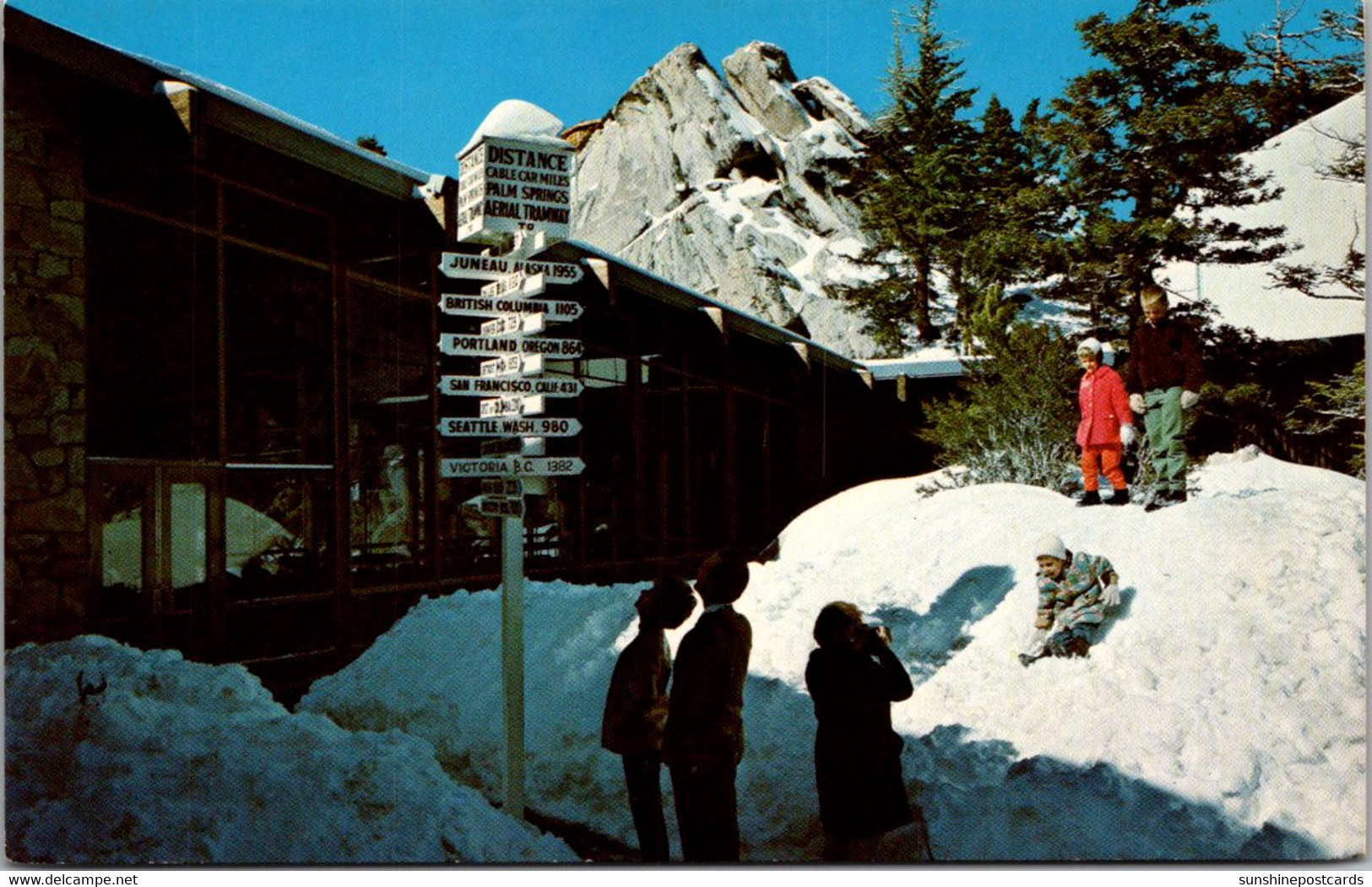 California Palm Springs Tramway Mountain Station The Distance Sign - Palm Springs