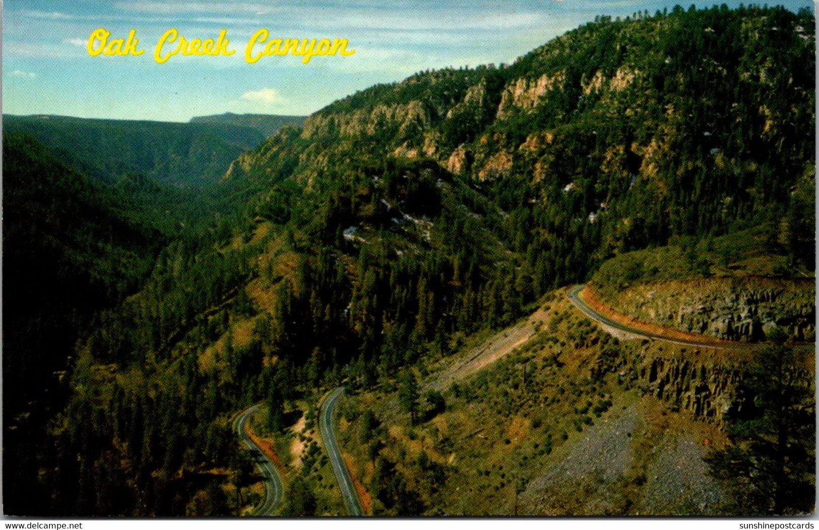 Arizona Oak Creek Canyon Seen From The Rim - Mesa