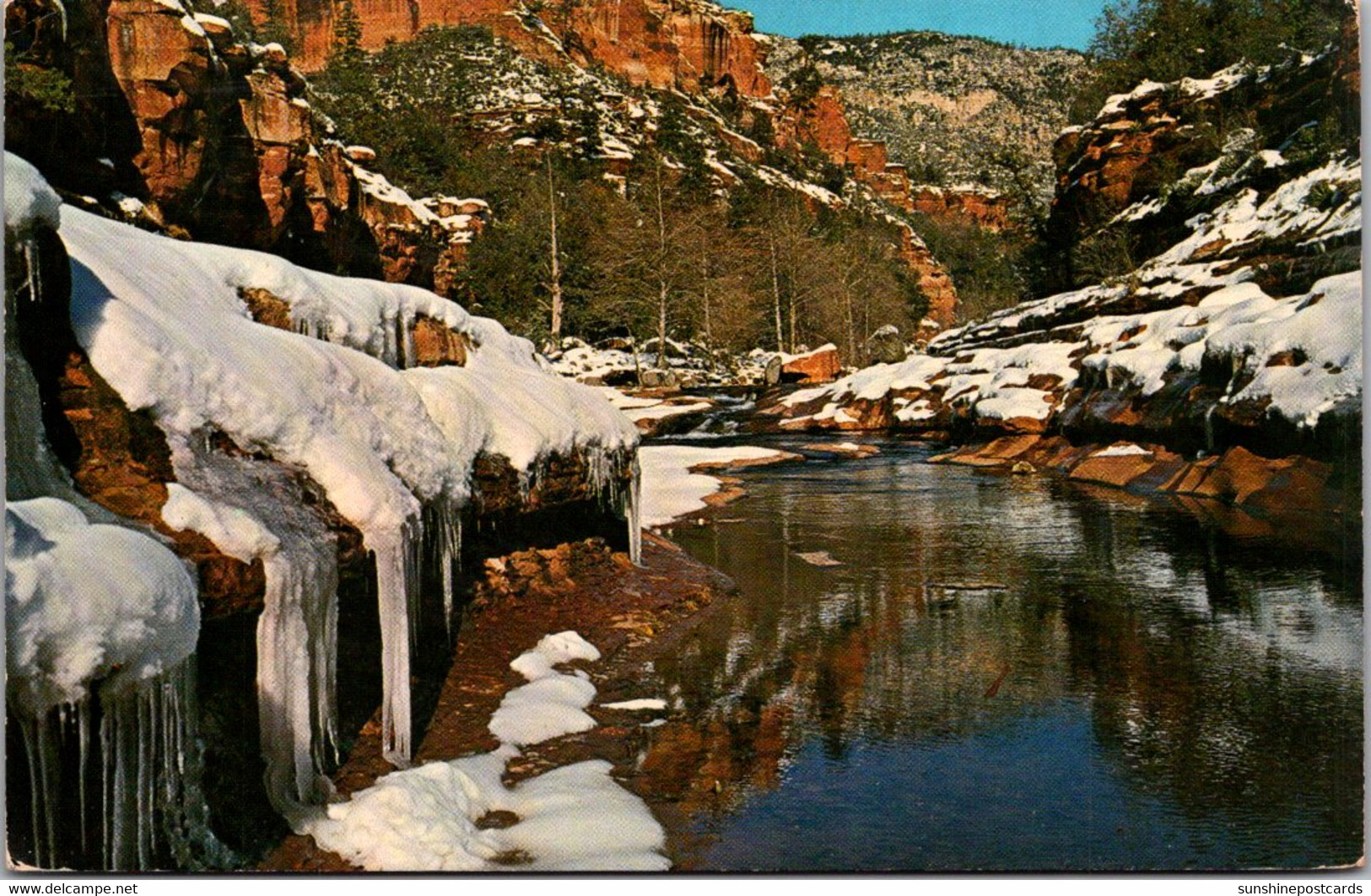 Arizona Oak Creek Canyon Wintertime At Slide Rock - Mesa