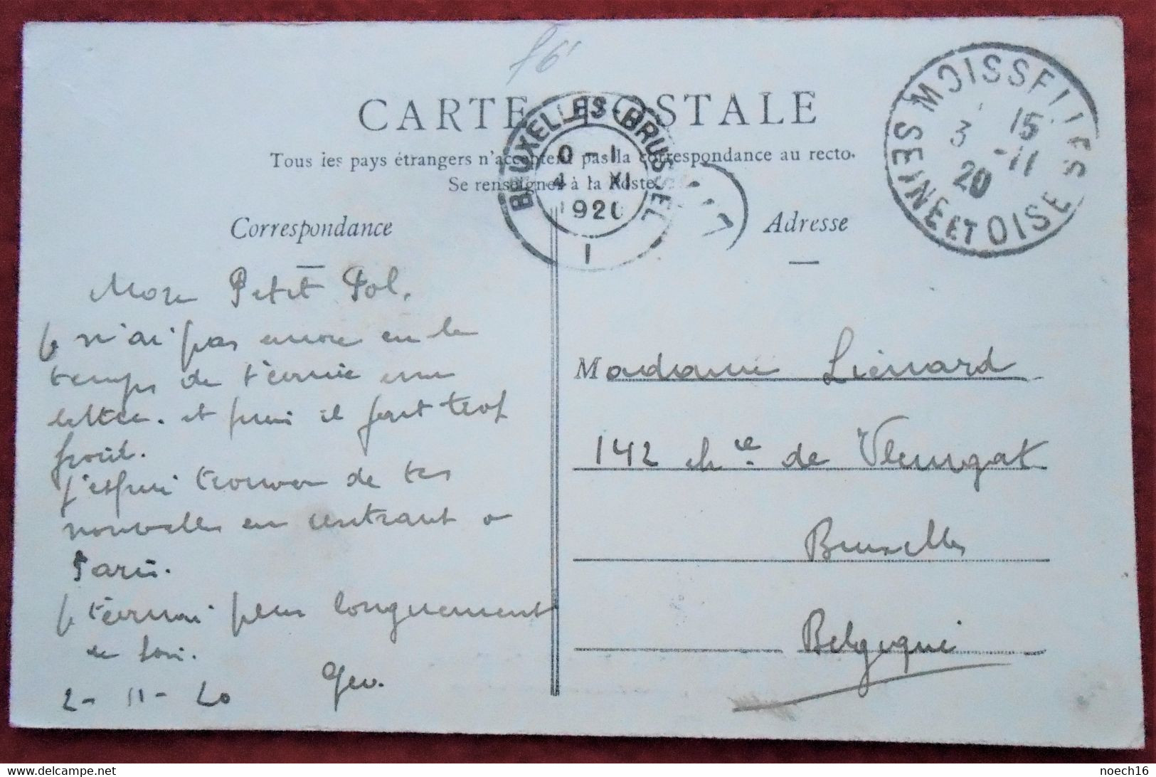 CPA Couleur 1920. Bouffémont - Rue De La Gare (95 France) - Bouffémont