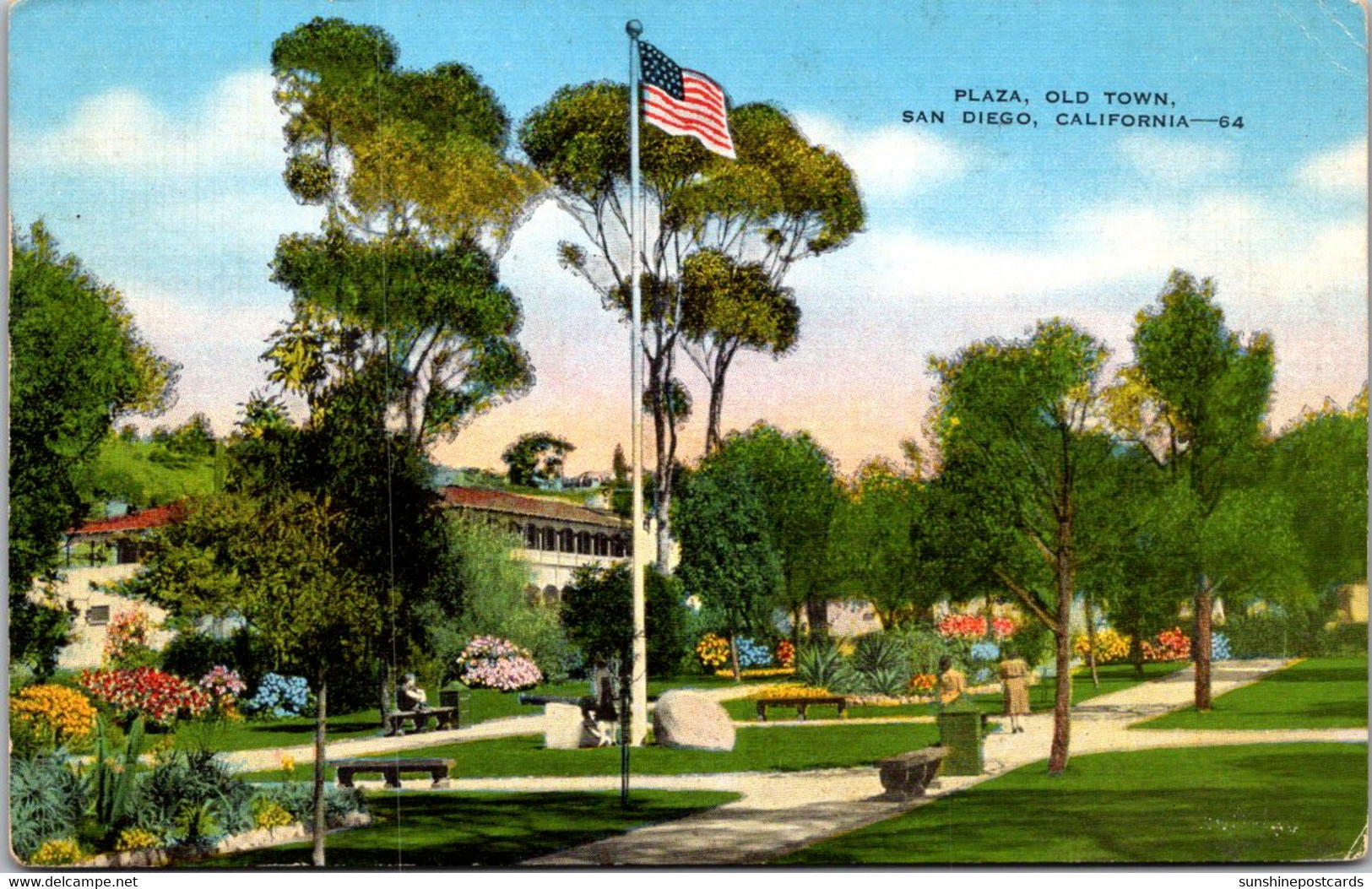 California San Diego Old Town Plaza 1946 - San Diego