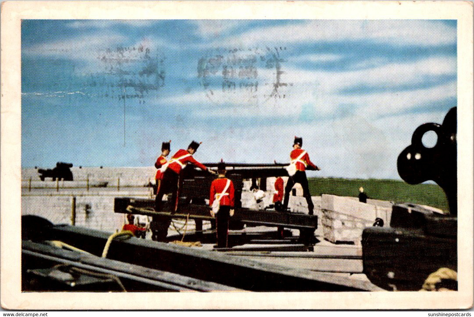 Canada Ontario Kingston Fort Henry Canon Scene 1950 - Kingston