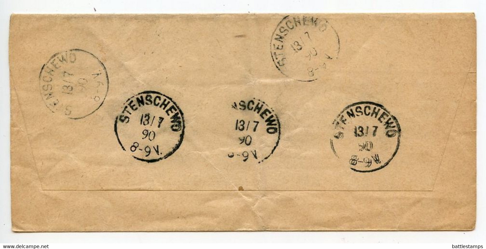 Germany 1890 3pf Crown Wrapper; Berlin To Stenschewo - Other & Unclassified