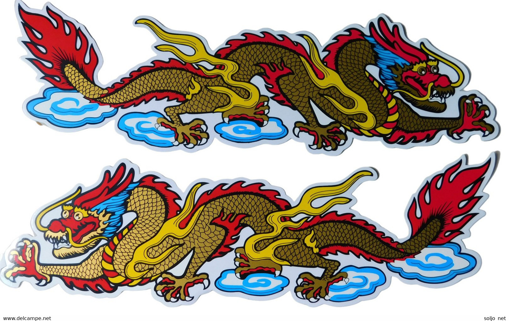 Drachen Schlange Tiere Aufkleber / Dragon Snake Animal Sticke2r X Bogen 35 X 11 Cm ST030 - Scrapbooking