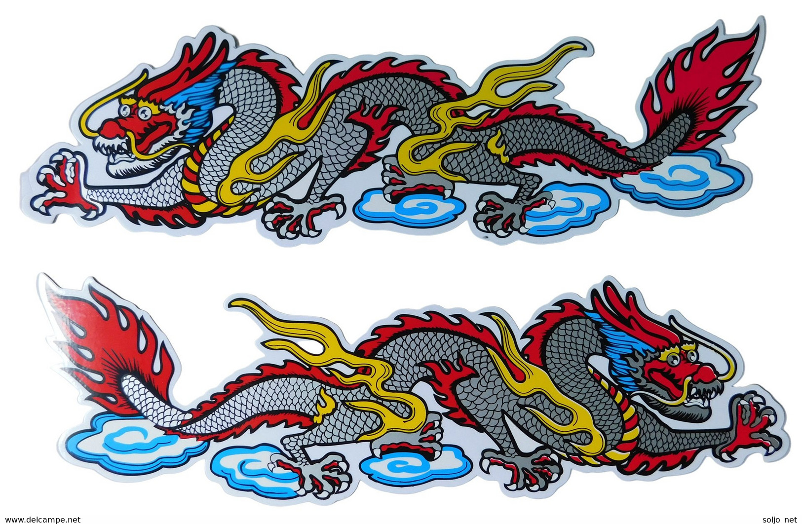 Drachen Schlange Tiere Aufkleber / Dragon Snake Animal Sticke2r X Bogen 35 X 11 Cm ST067 - Scrapbooking