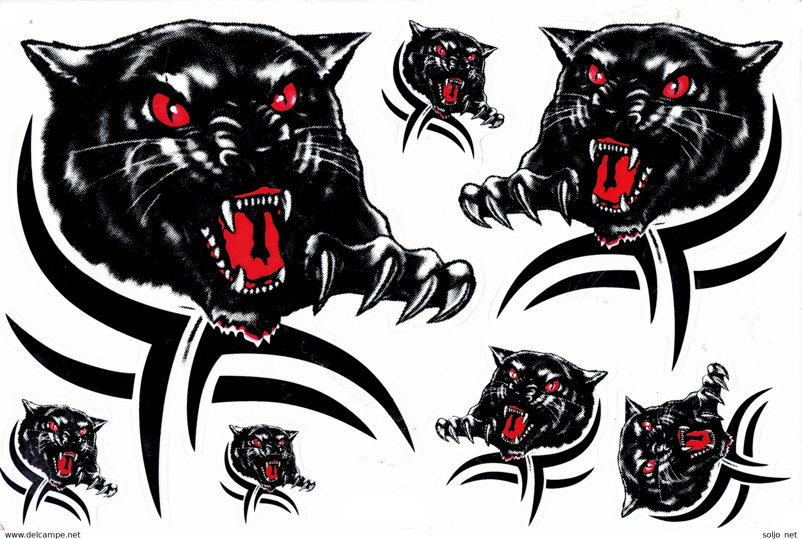 Panter Tiere Aufkleber / Panther Jaguar Animal Sticker A4 1 Bogen 27 X 18 Cm ST014 - Scrapbooking