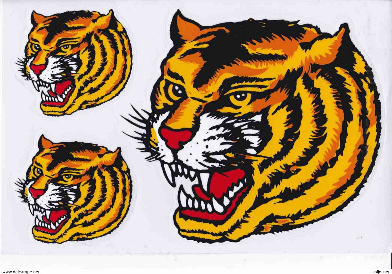 Tiger Tiere Aufkleber / Tiger Animal Sticker A4 1 Bogen 27 X 18 Cm ST379 - Scrapbooking