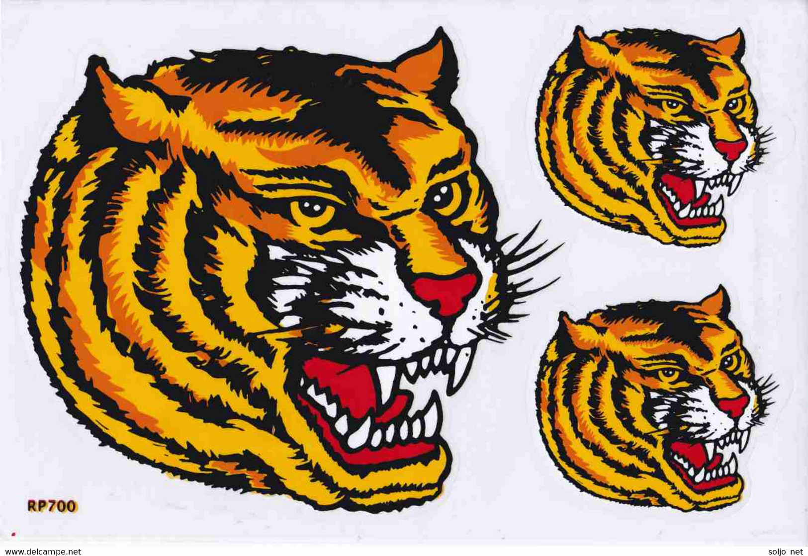 Tiger Tiere Aufkleber / Tiger Animal Sticker A4 1 Bogen 27 X 18 Cm ST440 - Scrapbooking