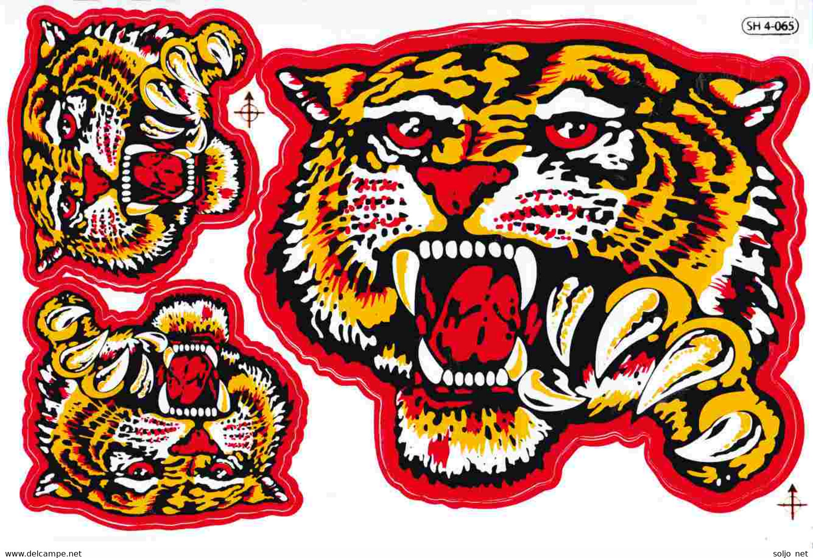 Tiger Tiere Aufkleber / Tiger Animal Sticker A4 1 Bogen 27 X 18 Cm ST528 - Scrapbooking